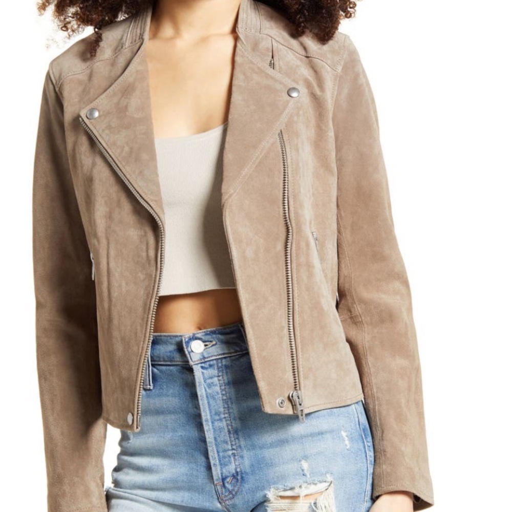 Blank NYC - no limit suede moto jacket